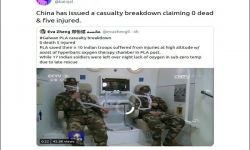 Old Clip Shared As PLA Giving Hyberbaric Oxygen Therapy To Indian Troops